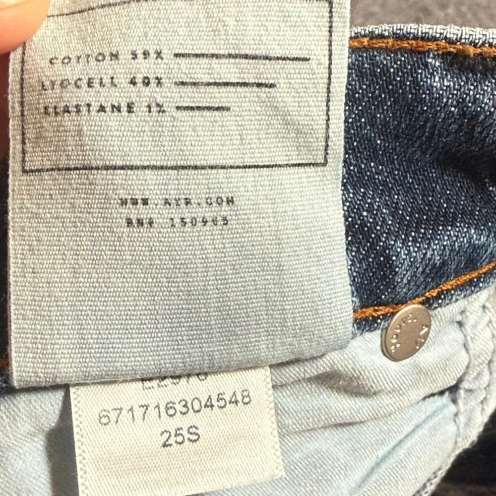 AYR The Secret Sauce Distressed Wide Leg High Rise Jeans Blue Women 25S L.A. - Picture 7 of 12